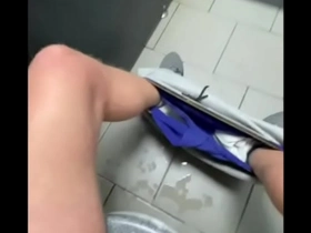 Public toilet stained underwear straight guy