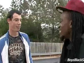 Blacks on boys - bareback gay interracial hardcore fucking 04